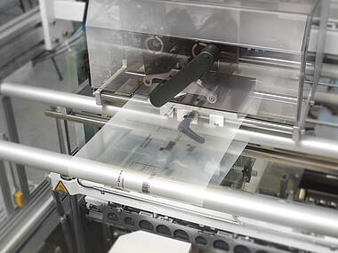 High-performance printing of the film within the packaging process